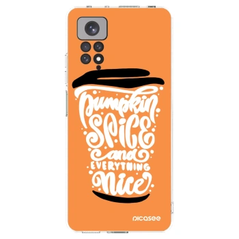 Picasee διαφανής θήκη σιλικόνης Xiaomi Redmi Note 11 - Pumpkin coffee