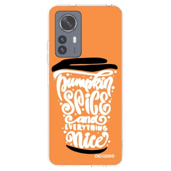 Picasee διαφανής θήκη σιλικόνης Xiaomi 12 Pro - Pumpkin coffee