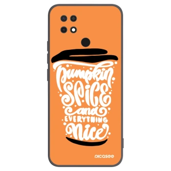 Picasee Μαύρη θήκη σιλικόνης για Xiaomi Redmi 10C - Pumpkin coffee