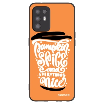Picasee Μαύρη θήκη σιλικόνης για OPPO A94 5G - Pumpkin coffee