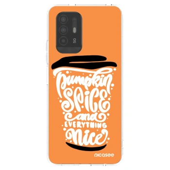 Picasee διαφανής θήκη σιλικόνης OPPO A94 5G - Pumpkin coffee