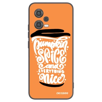 Picasee Μαύρη θήκη σιλικόνης για Xiaomi Poco X5 - Pumpkin coffee