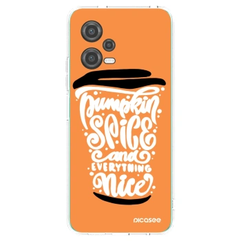 Picasee διαφανής θήκη σιλικόνης Xiaomi Poco X5 - Pumpkin coffee