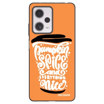 Picasee Μαύρη θήκη σιλικόνης για Xiaomi Redmi Note 12 Pro+ 5G - Pumpkin coffee