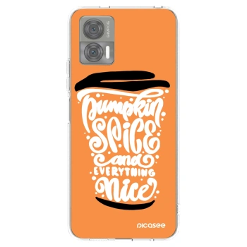 Picasee διαφανής θήκη σιλικόνης Motorola Edge 30 Neo - Pumpkin coffee
