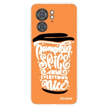 Picasee διαφανής θήκη σιλικόνης Motorola Edge 40 - Pumpkin coffee