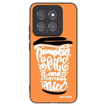 Picasee Μαύρη θήκη σιλικόνης για Xiaomi 14 - Pumpkin coffee