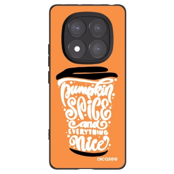 Picasee Μαύρη θήκη σιλικόνης για Xiaomi Redmi Note 14 Pro 5G - Pumpkin coffee