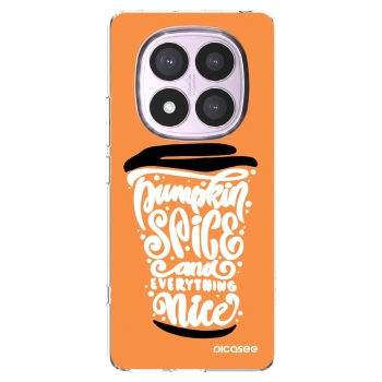 Picasee διαφανής θήκη σιλικόνης Xiaomi Redmi Note 14 Pro 5G - Pumpkin coffee