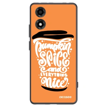 Picasee Μαύρη θήκη σιλικόνης για Motorola Moto E14 - Pumpkin coffee