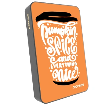 Picasee Powerbank με MagSafe 10 000 mAh Γκρί - Pumpkin coffee