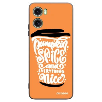 Picasee Μαύρη θήκη σιλικόνης για Motorola Moto G06 - Pumpkin coffee
