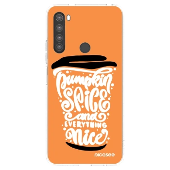 Picasee διαφανής θήκη σιλικόνης Xiaomi Redmi Note 8 - Pumpkin coffee