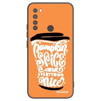 Picasee Μαύρη θήκη σιλικόνης για Xiaomi Redmi Note 8 - Pumpkin coffee