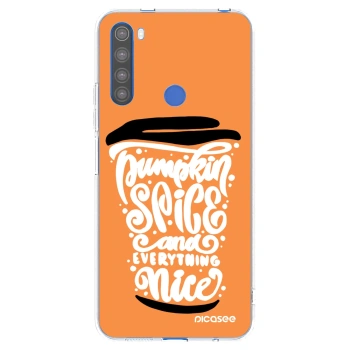 Picasee διαφανής θήκη σιλικόνης Xiaomi Redmi Note 8T - Pumpkin coffee