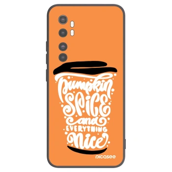 Picasee Μαύρη θήκη σιλικόνης για Xiaomi Mi Note 10 Lite - Pumpkin coffee