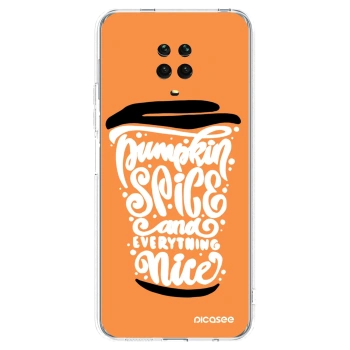 Picasee διαφανής θήκη σιλικόνης Xiaomi Redmi Note 9S - Pumpkin coffee