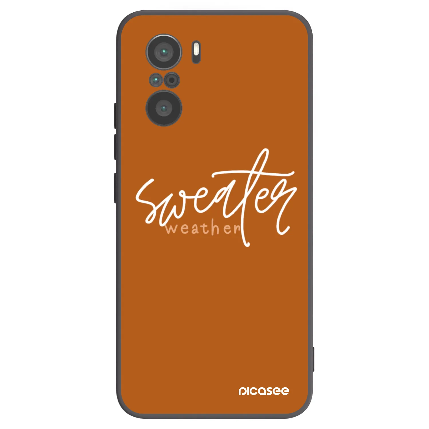 Picasee Μαύρη θήκη σιλικόνης για Xiaomi Poco F3 - Sweater weather