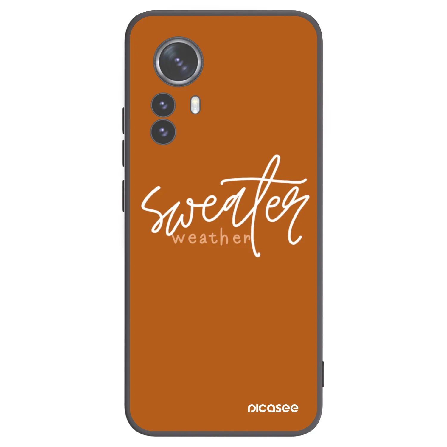 Picasee Μαύρη θήκη σιλικόνης για Xiaomi 12 Pro - Sweater weather
