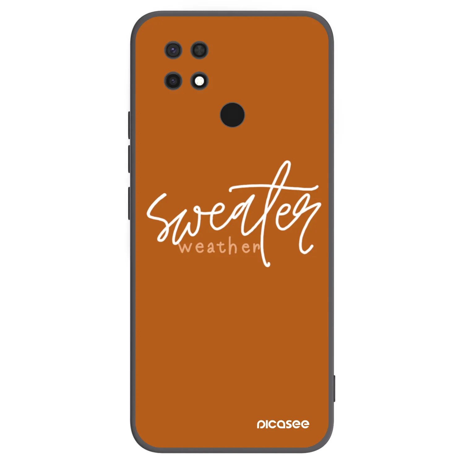 Picasee Μαύρη θήκη σιλικόνης για Xiaomi Redmi 10C - Sweater weather