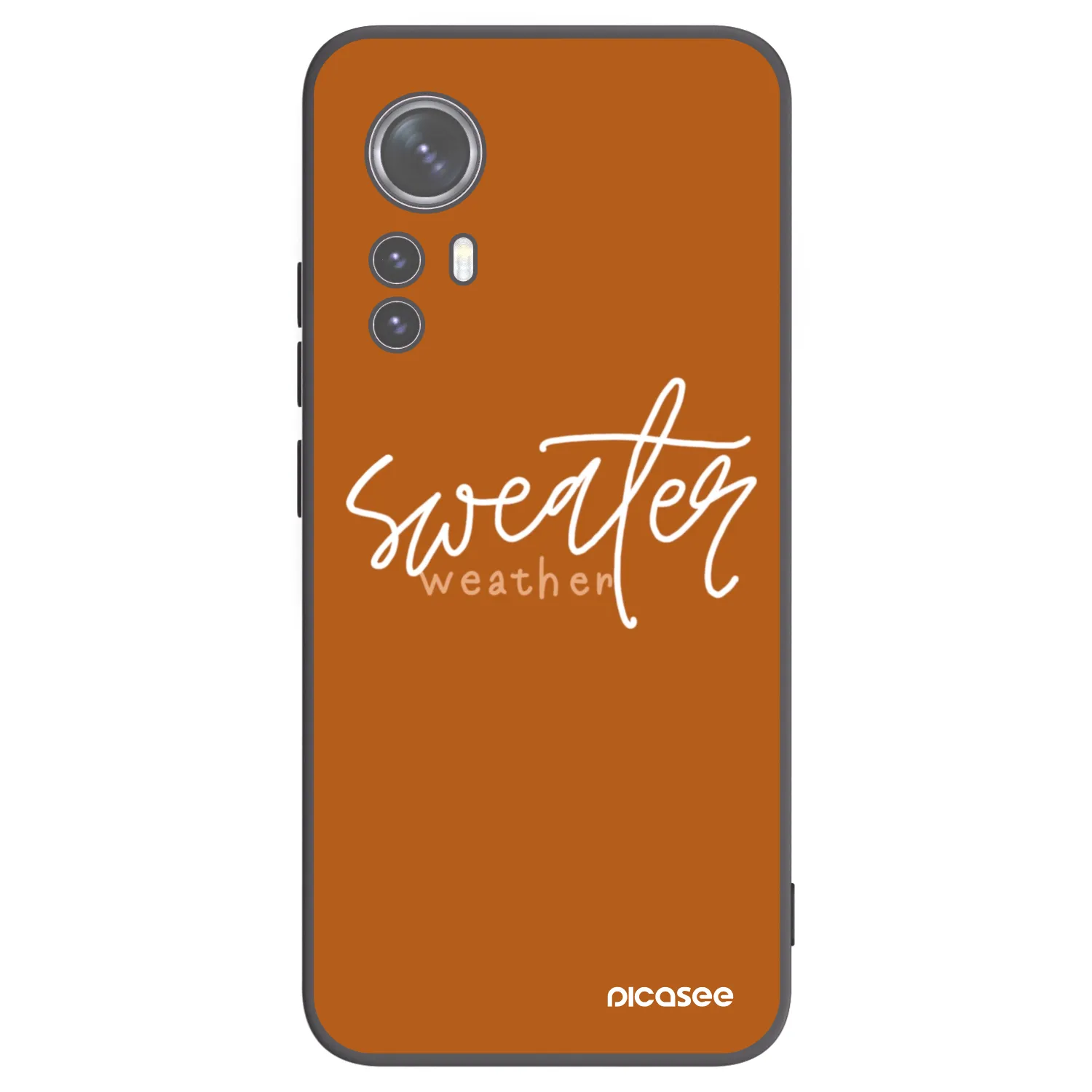 Picasee Μαύρη θήκη σιλικόνης για Xiaomi 12X - Sweater weather