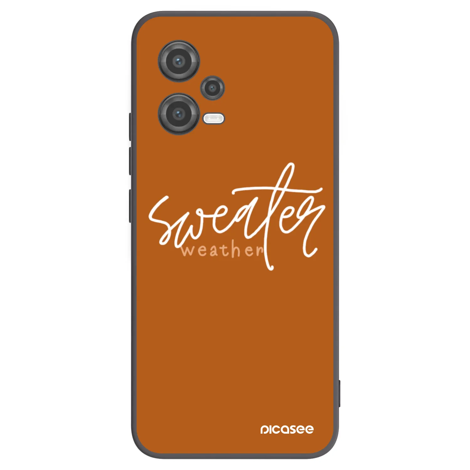 Picasee Μαύρη θήκη σιλικόνης για Xiaomi Poco X5 - Sweater weather