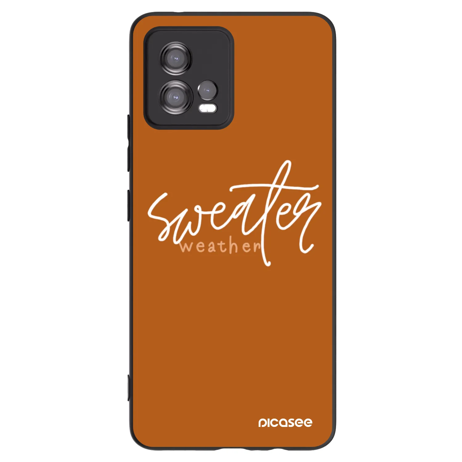 Picasee Μαύρη θήκη σιλικόνης για Motorola Moto G72 - Sweater weather