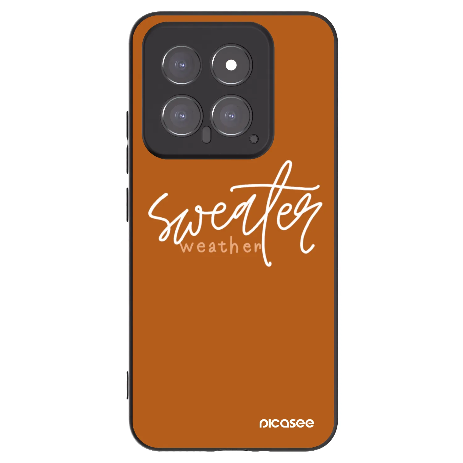 Picasee Μαύρη θήκη σιλικόνης για Xiaomi 14 - Sweater weather