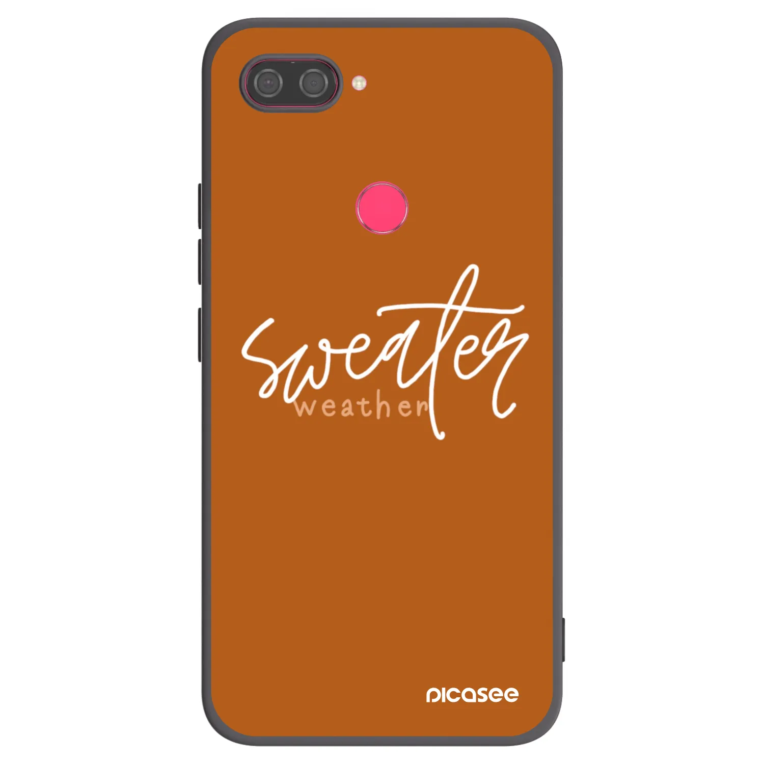 Picasee Μαύρη θήκη σιλικόνης για Xiaomi Mi 8 Lite - Sweater weather