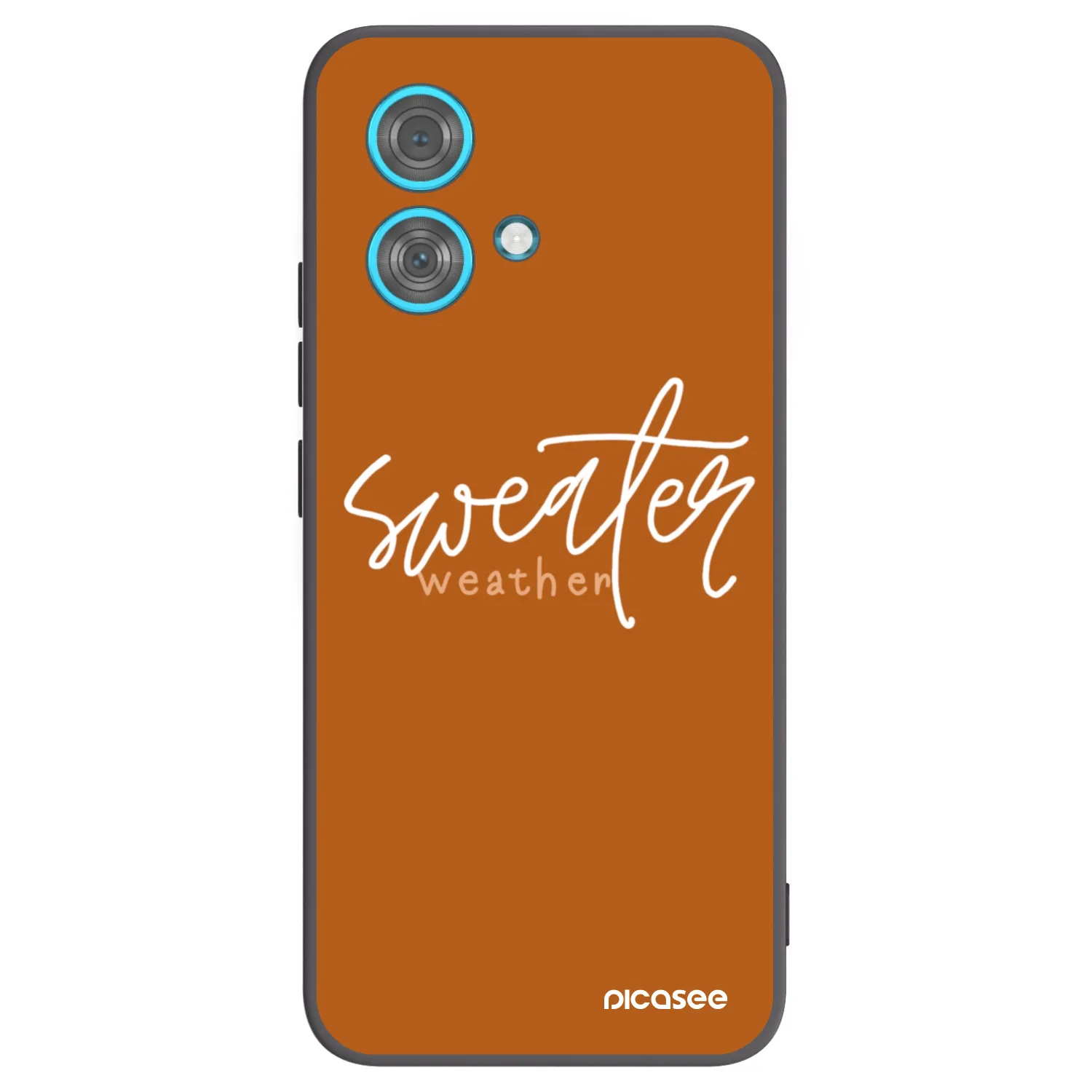 Picasee Μαύρη θήκη σιλικόνης για Motorola Edge 40 Neo - Sweater weather