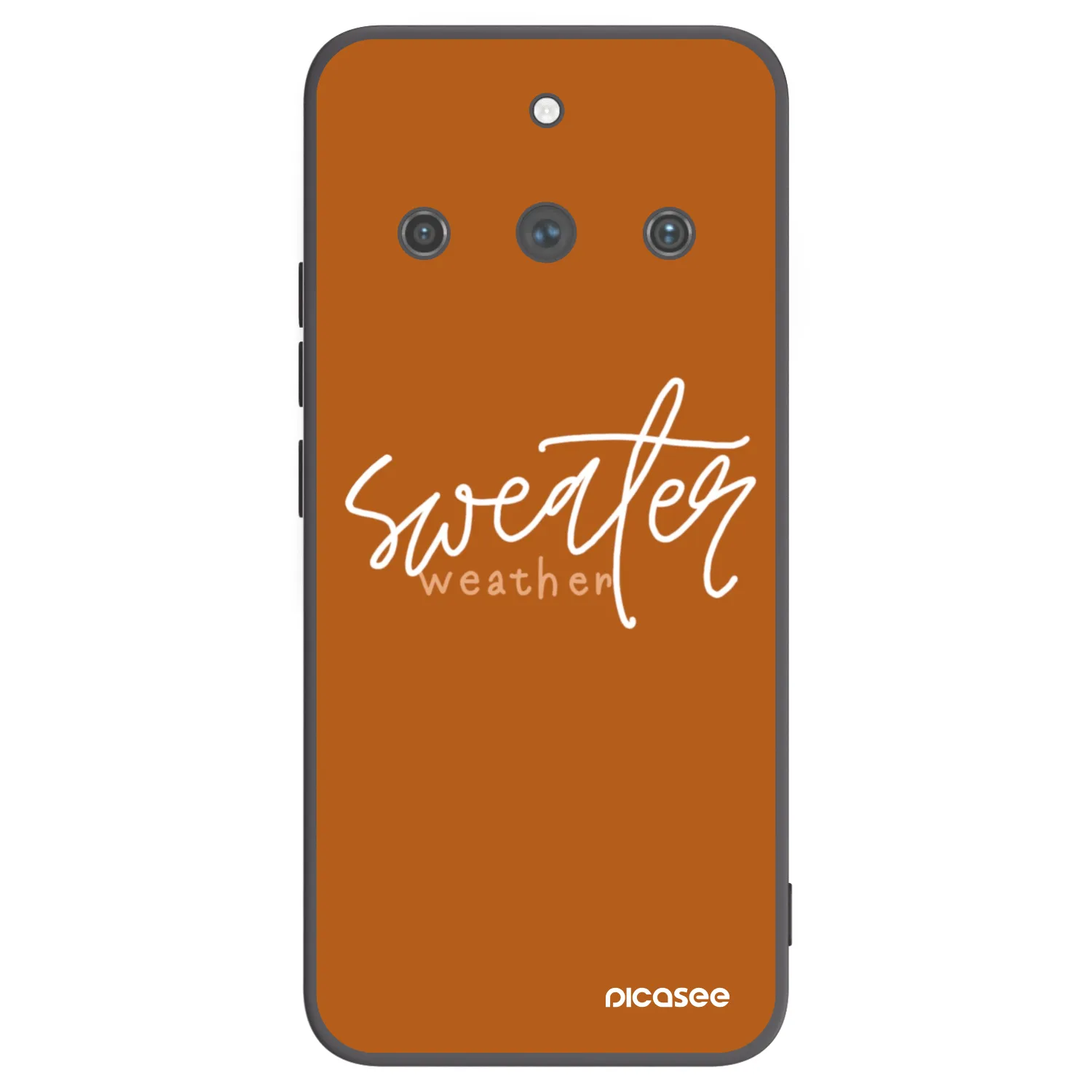 Picasee Μαύρη θήκη σιλικόνης για Realme 11 Pro+ - Sweater weather