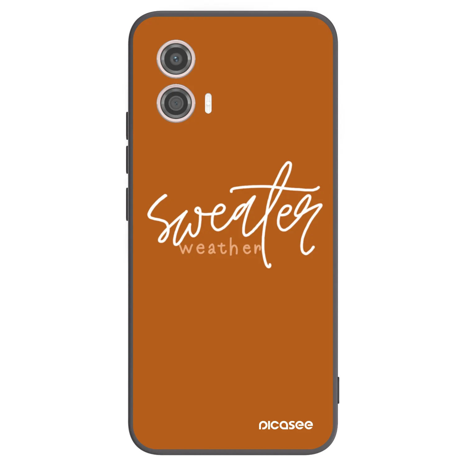 Picasee Μαύρη θήκη σιλικόνης για Motorola Moto G53 5G - Sweater weather