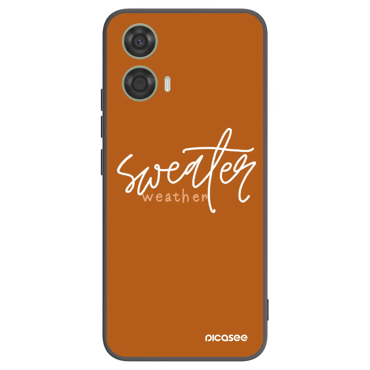 Picasee Μαύρη θήκη σιλικόνης για Motorola Moto G24 - Sweater weather