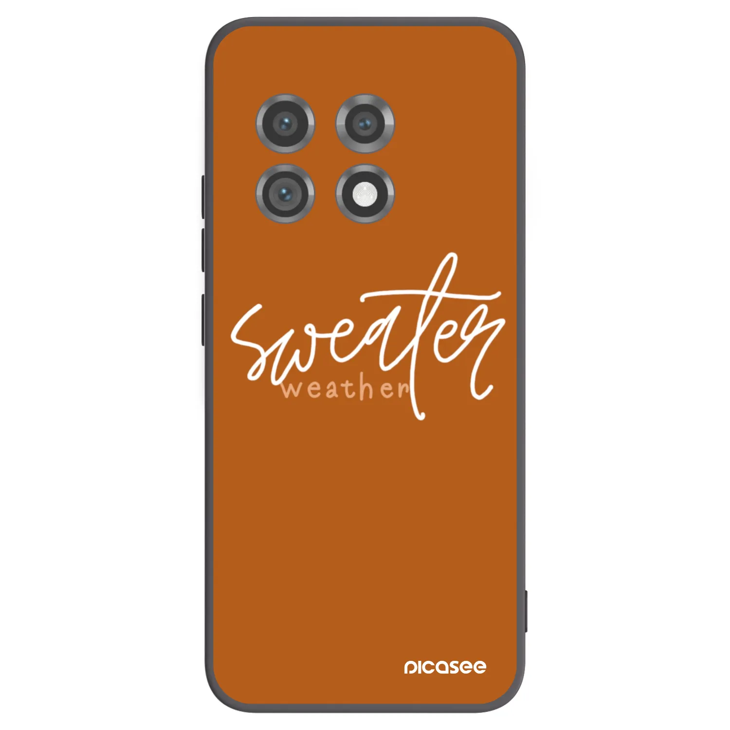 Picasee Μαύρη θήκη σιλικόνης για OnePlus 11 5G - Sweater weather