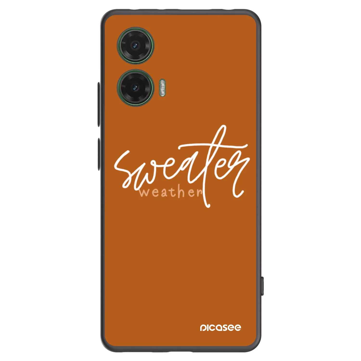 Picasee Μαύρη θήκη σιλικόνης για Motorola Moto G35 5G - Sweater weather