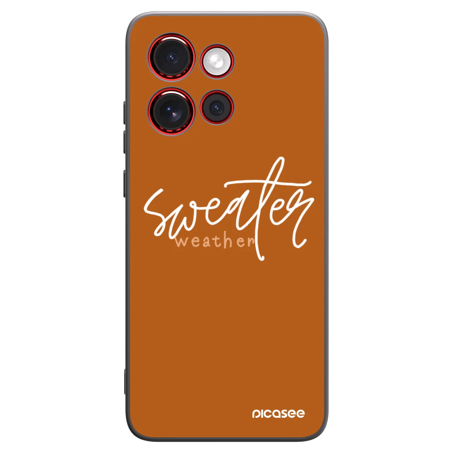 Picasee Μαύρη θήκη σιλικόνης για Motorola Edge 60 Neo 5G - Sweater weather