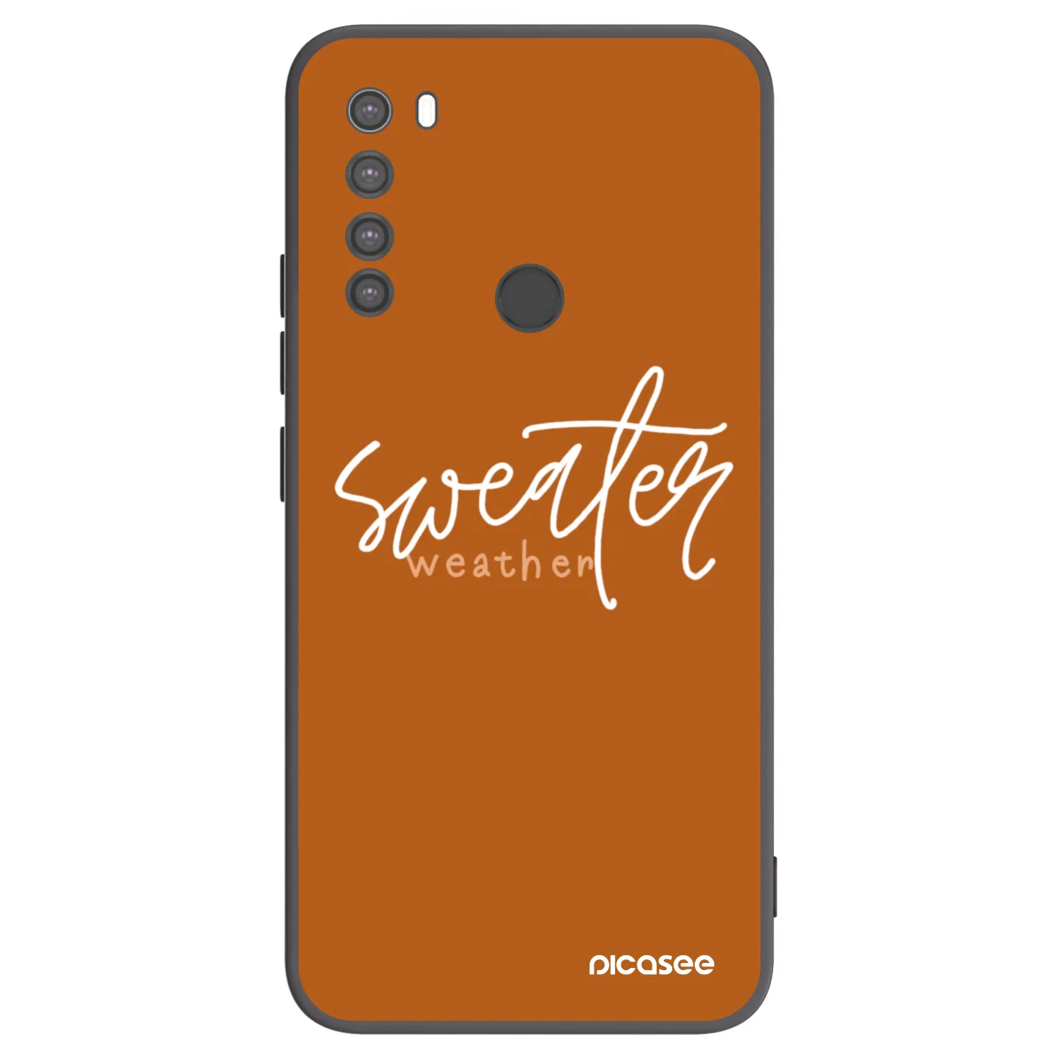 Picasee Μαύρη θήκη σιλικόνης για Xiaomi Redmi Note 8 - Sweater weather