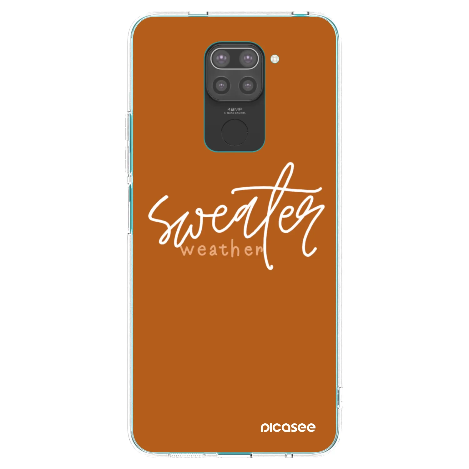 Picasee Μαύρη θήκη σιλικόνης για Xiaomi Redmi Note 9 - Sweater weather