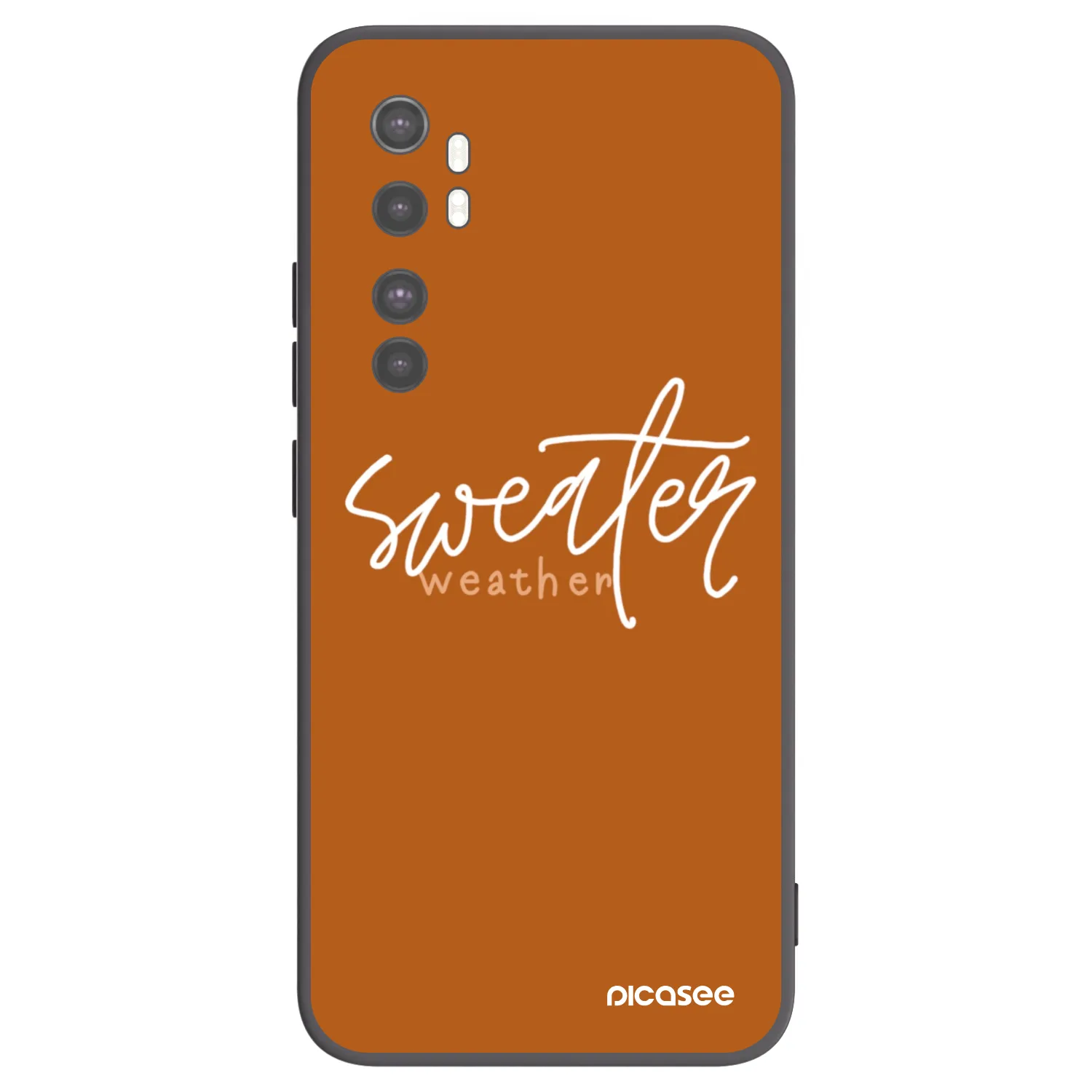 Picasee Μαύρη θήκη σιλικόνης για Xiaomi Mi Note 10 Lite - Sweater weather