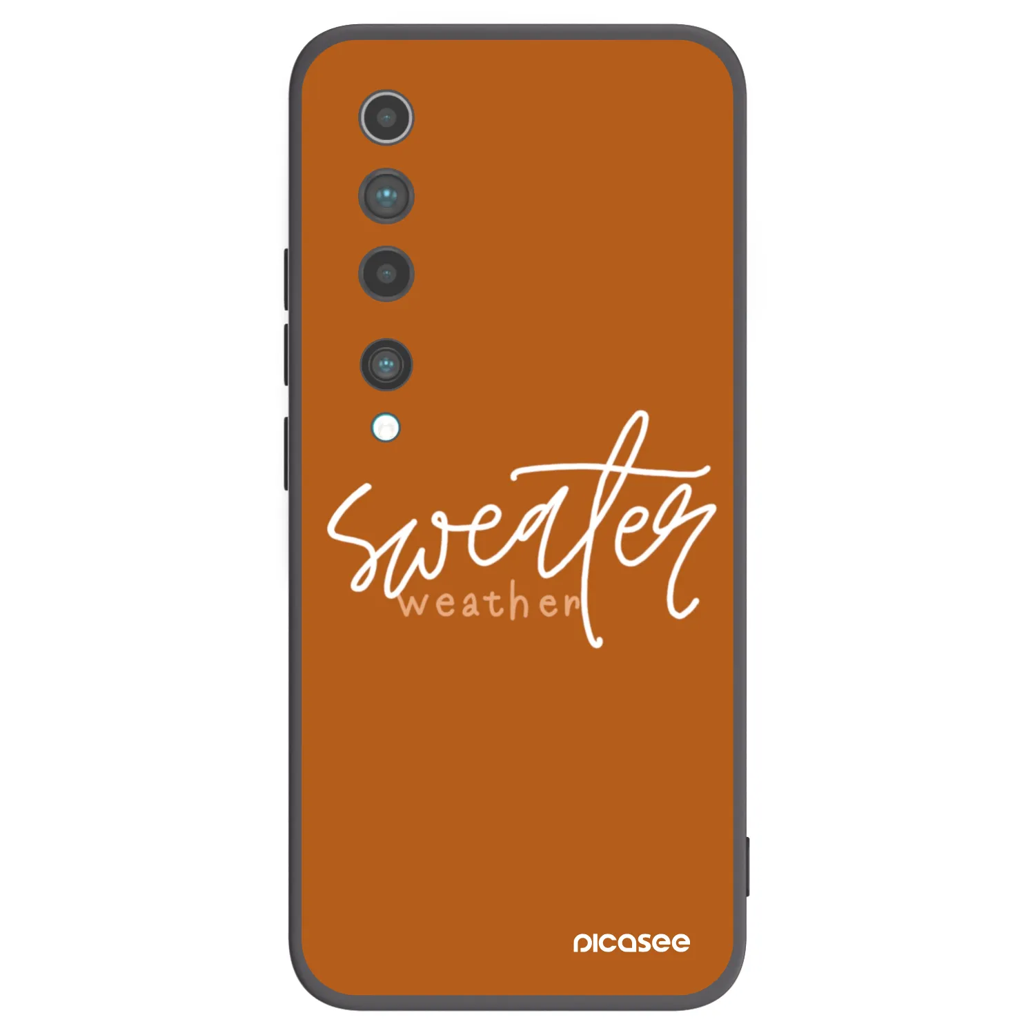 Picasee Μαύρη θήκη σιλικόνης για Xiaomi Mi 10 - Sweater weather