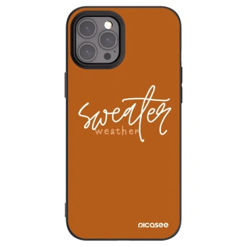 Picasee Μαύρη θήκη σιλικόνης για Apple iPhone 12 Pro Max - Sweater weather