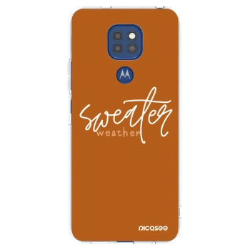 Picasee διαφανής θήκη σιλικόνης Motorola Moto G9 Play - Sweater weather