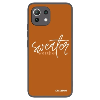 Picasee Μαύρη θήκη σιλικόνης για Xiaomi Mi 11 Lite - Sweater weather