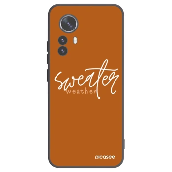 Picasee Μαύρη θήκη σιλικόνης για Xiaomi 12 Pro - Sweater weather