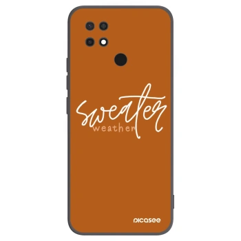 Picasee Μαύρη θήκη σιλικόνης για Xiaomi Redmi 10C - Sweater weather