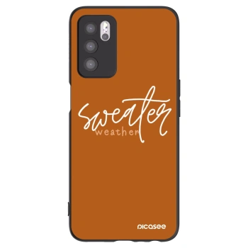 Picasee Μαύρη θήκη σιλικόνης για OPPO A16s - Sweater weather
