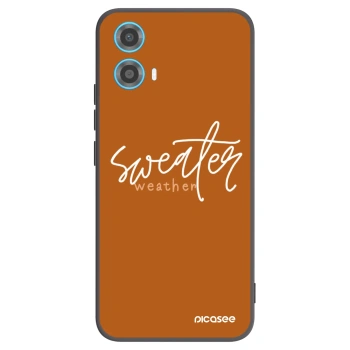 Picasee Μαύρη θήκη σιλικόνης για Motorola Moto G34 5G - Sweater weather