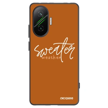 Picasee Μαύρη θήκη σιλικόνης για Xiaomi Poco F7 Pro 5G - Sweater weather