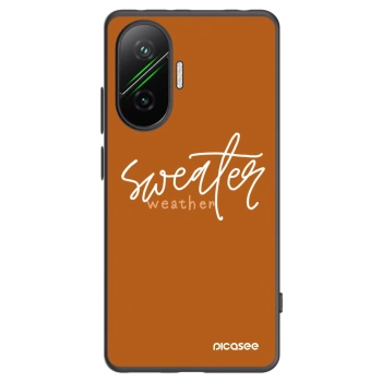 Picasee Μαύρη θήκη σιλικόνης για Xiaomi Poco F7 5G - Sweater weather