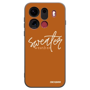 Picasee Μαύρη θήκη σιλικόνης για OPPO Find X9 Pro - Sweater weather